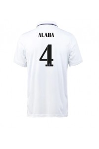 Real Madrid David Alaba #4 Voetbaltruitje Thuis tenue 2022-23 Korte Mouw